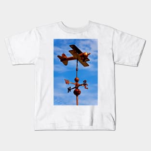 Biplane weather vane Kids T-Shirt